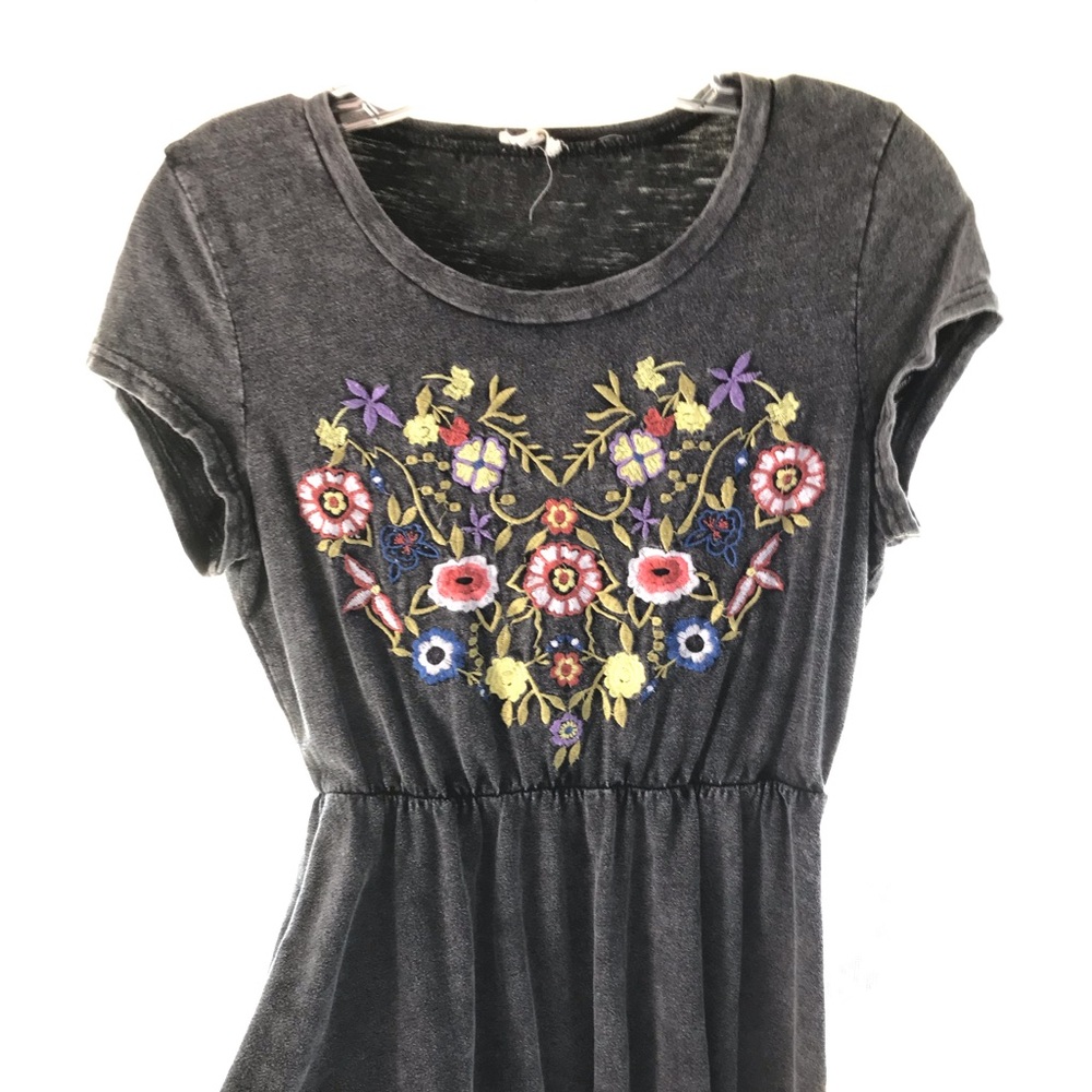 Heart and flower flowy dress